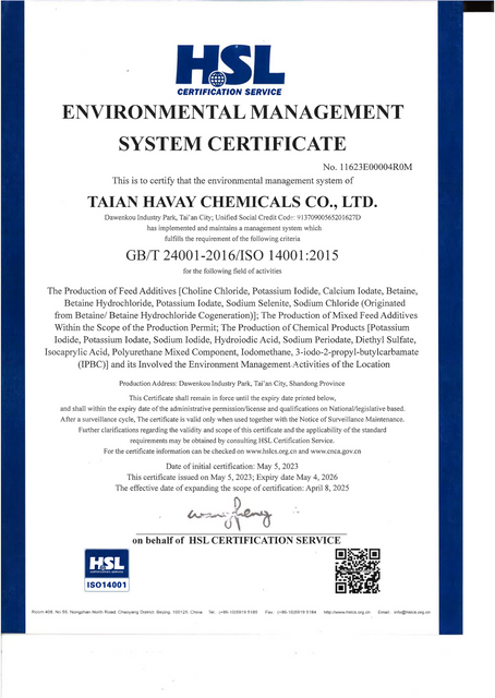 EMS2300004 泰安汉威集团有限公司（2025